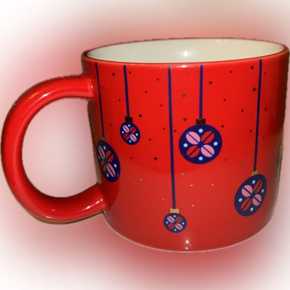 Caribou Coffee 2020 Red Ceramic Christmas Holiday Ornaments 12oz Mug Cup Handle